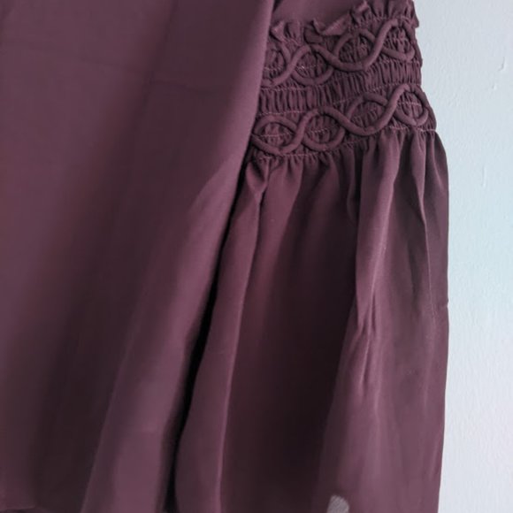 Loft Outlet Purple Bell Sleeve Blouse Size XSP - Picture 7 of 9